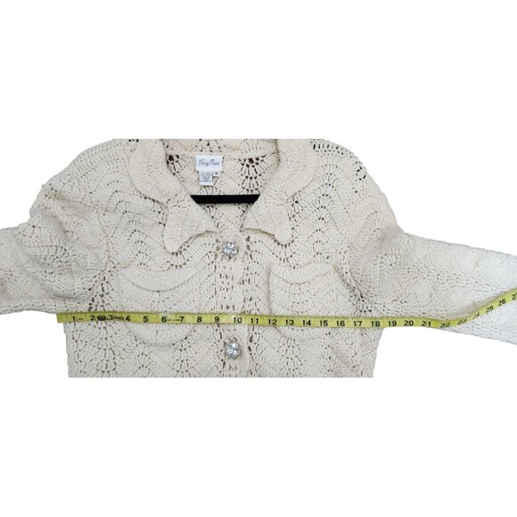 Tracy Reese for Anthropologie Crochet Occasion Cardigan Size M - Picture 10 of 13